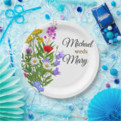 ワイルドフラワーブーケ–23387- ペーパープレート (パーティー)