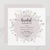 ワイルドフラワーブ素朴ライダルシャワー招待状 招待状 (正面/裏面)