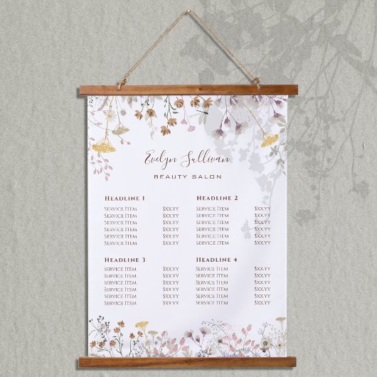 ワイルドフラワープライスぶら下がったリストのタペストリー 吊り下げ型タペストリー