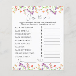 ワイルドフラワープライス推測ゲーム