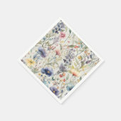 ワイルドフラワープリントナプキンス スタンダードカクテルナプキン (角)