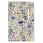 ワイルドフラワープリント抱き枕 ミディアムペーパーバッグ (正面)