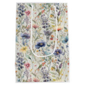 ワイルドフラワープリント抱き枕 ミディアムペーパーバッグ (裏面)