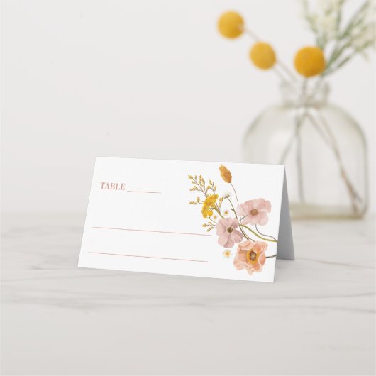 ワイルドフラワープレイスカード, フラワープレイスカード プレイスカード (正面)