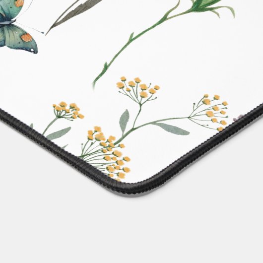 ワイルドフラワープレスシンプルフローラ名机マット デスクマット (コーナー)