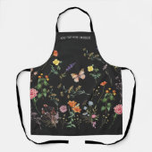 ワイルドフラワープレスフローラ追加文字エプロン エプロン (正面)