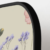 ワイルドフラワープレス花水彩フローラ ピックルボールラケット (左詳細)