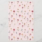 ワイルドフラワーベイビーシャワーあなたの財布のゲームの中にあるものを (裏面)