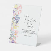 ワイルドフラワーベイビーシャワーおしゃぶり狩りゲーム 台座サイン (正面)