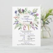 ワイルドフラワーベイビーシャワーの招待状 招待状 (スタンド正面)