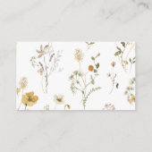 ワイルドフラワーベイビーシャワーガールおむつラッフル エンクロージャーカード (裏面)