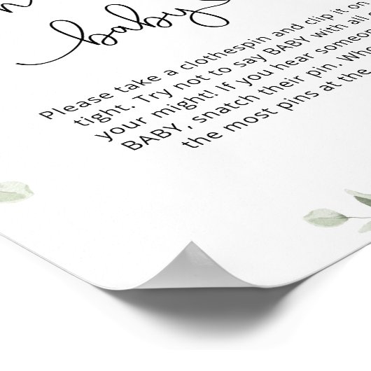 ワイルドフラワーベイビーシャワーゲームポスター ポスター (角)