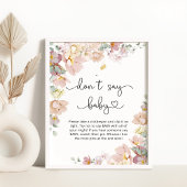 ワイルドフラワーベイビーシャワーゲームポスター ポスター