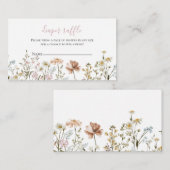 ワイルドフラワーベイビーシャワーディーパーラッフル エンクロージャーカード (正面/裏面)