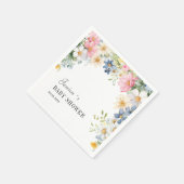 ワイルドフラワーベイビーシャワーナプキン スタンダードカクテルナプキン (角)