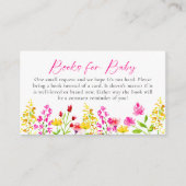 ワイルドフラワーベイビーシャワーブック 赤ちゃんのQRコード エンクロージャーカード (正面)