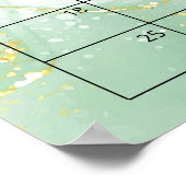 ワイルドフラワーベイビーシャワー出産予定日当てクイズカレンダー ポスター (角)