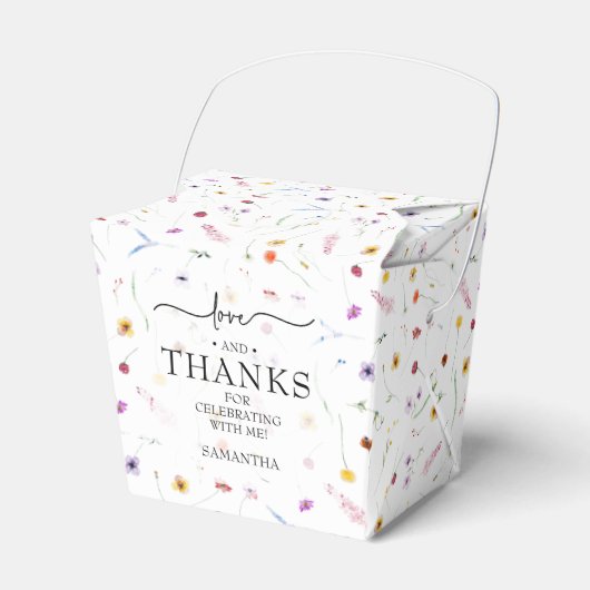 ワイルドフラワーベイビーシャワー小 フェイバーボックス (正面サイド)