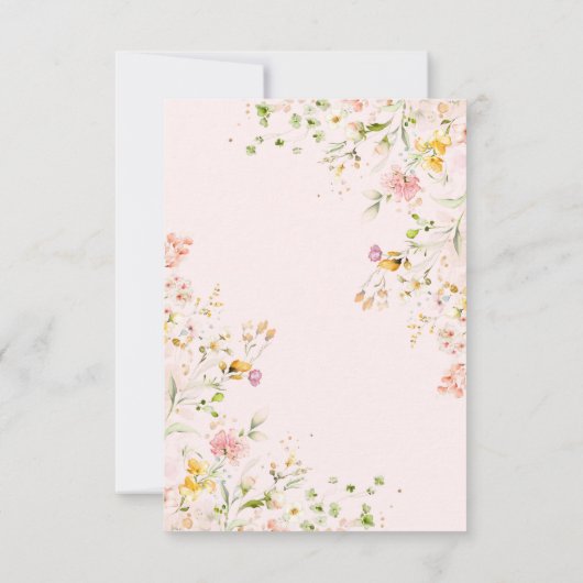 ワイルドフラワーベイビーシャワー少しお礼 サンキューカード (裏面)