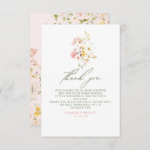 ワイルドフラワーベイビーシャワー少しお礼