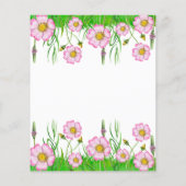 ワイルドフラワーベイビーシャワー推測ベビーフードカード (裏面)