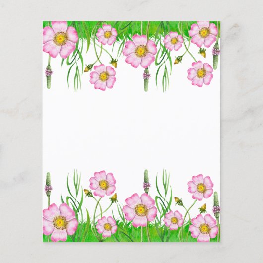 ワイルドフラワーベイビーシャワー推測ベビーフードカード (裏面)