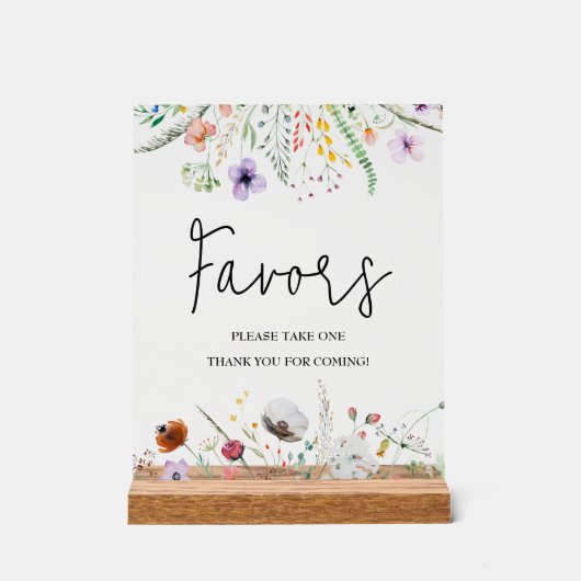 ワイルドフラワーベイビーシャワー特典 アクリルサイン (正面)