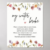 ワイルドフラワーベイビーシャワー私の水がゲームを破った ポスター (正面)