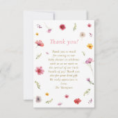 ワイルドフラワーベイビーシャワー サンキューカード (正面)