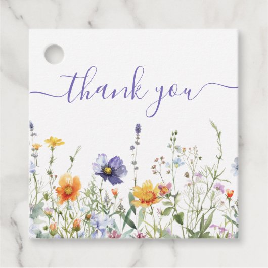 ワイルドフラワーベイビーシャワー フェイバータグ (正面)