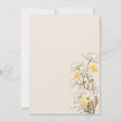 ワイルドフラワーベイビーシャワー フローラル ウォーターカラー 招待状 (裏面)