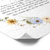 ワイルドフラワーベイビーシャワー"言わないベビー"ゲーム ポスター (角)