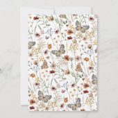 ワイルドフラワーベイビーバプテスマ招待状 招待状 (裏面)