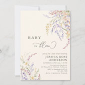 ワイルドフラワーベイビー イン ブルーム ベイビーシャワー  招待状 (正面)