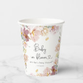 ワイルドフラワーベイビー イン ブルーム ベイビーシャワー 紙コップ (正面)