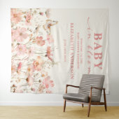 ワイルドフラワーベイビー ブルームベイビーシャワーのお出迎えサイン タペストリー (インサイチュ(横))