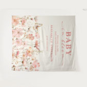 ワイルドフラワーベイビー ブルームベイビーシャワーのお出迎えサイン タペストリー (正面(横))