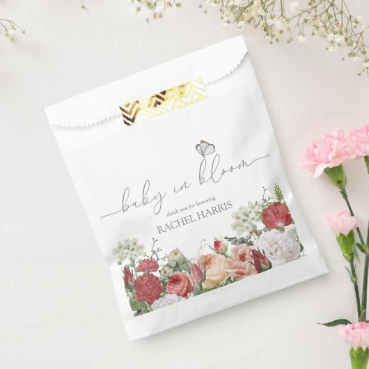 ワイルドフラワーベビーの開花ガール好意ギフトラベル フェイバーバッグ (封をした状態)