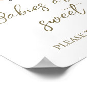 ワイルドフラワーベビーの開花ベビーシャワーの好意サイン ポスター (角)