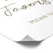 ワイルドフラワーベビーの開花ベビーシャワーの好意サイン ポスター (角)