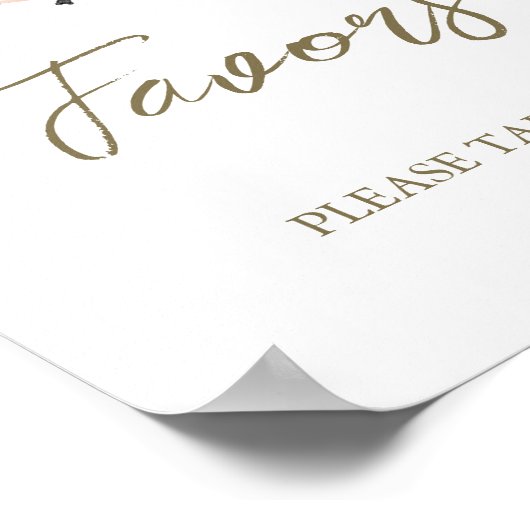 ワイルドフラワーベビーの開花ベビーシャワーの好意サイン ポスター (角)