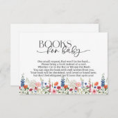 ワイルドフラワーベビーの開花ベビーシャワー本インサート エンクロージャーカード (正面/裏面)