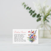 ワイルドフラワーベビーの開花水彩囲いカード エンクロージャーカード (スタンド正面)