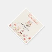 ワイルドフラワーベビーは紅茶のパーティーの赤ちゃんシャワーを醸造している スタンダードカクテルナプキン (角)