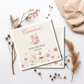 ワイルドフラワーベビーは紅茶のパーティーの赤ちゃんシャワーを醸造している スタンダードカクテルナプキン