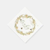 ワイルドフラワーベビーへビーベイビーシャワー スタンダードカクテルナプキン (角)