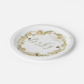 ワイルドフラワーベビーへビーベイビーシャワー ペーパープレート (アングル)