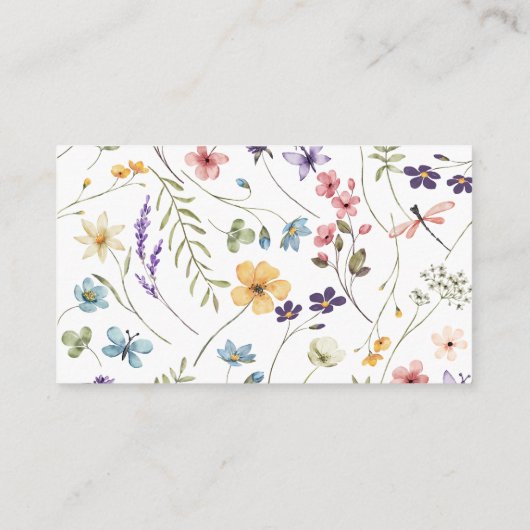 ワイルドフラワーベビーイン開花おむつラッフルベビーシャワー エンクロージャーカード (裏面)