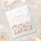 ワイルドフラワーベビーイン開花ガールベビーシャワー フェイバーバッグ (クリップ留めされた状態)