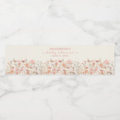 ワイルドフラワーベビーイン開花ガールベビーシャワー ペットボトルラベル (シングルラベル)